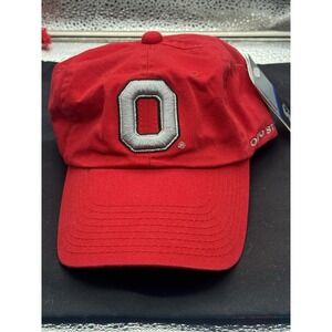 Vintage Ohio State Red Hat Buckeyes Block "O" Logo Cap Starter Adjustable Nwt